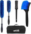 Wheel Brush, Wheel & Rim Cleaner Brush, Tire Brush, Wheel Cleaning Brush | Bendable & Durable Car Wheel Brush Set