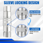 1/2" NPT Flat Face Hydraulic Couplers with 2 Extra Dust Caps(ISO16028)