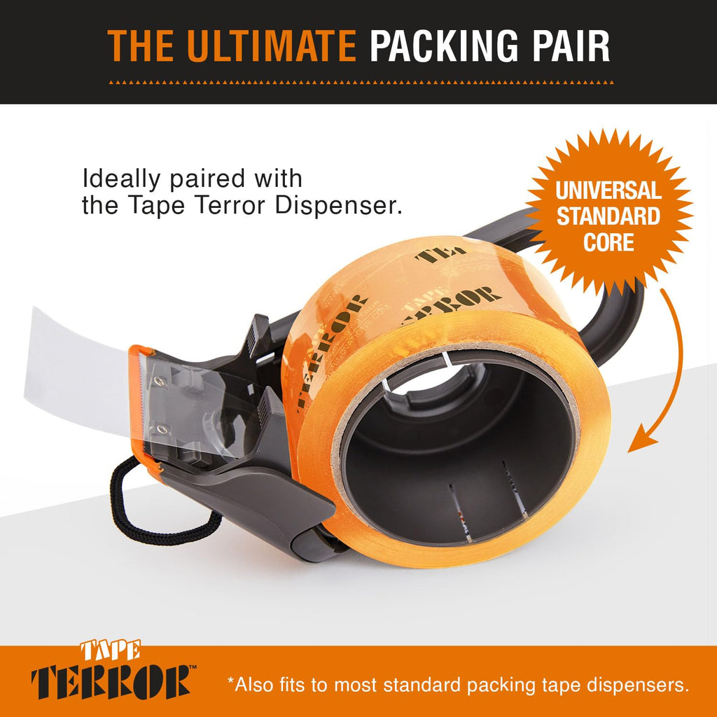 Heavy-Duty Clear Packing Tape (6 Rolls) - 48mm x 50m Per Roll