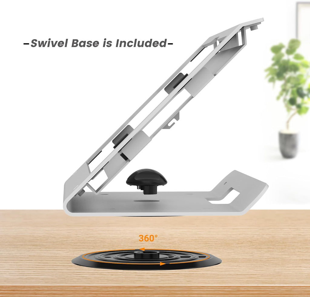 Tablet POS Stand - Heavy Duty Steel Kiosk Stand with 360° Swivel Base Anti-Theft Compatible with 10.9" iPad 10th, Pro