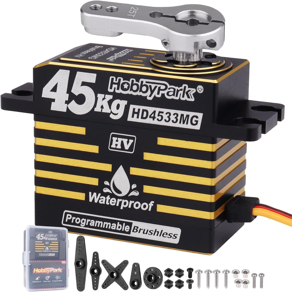 Waterproof RC Servo High Torque Brushless Motor Metal Gear Digital Servo Aluminum Case for 1/8 1/10 RC Crawler SCX10