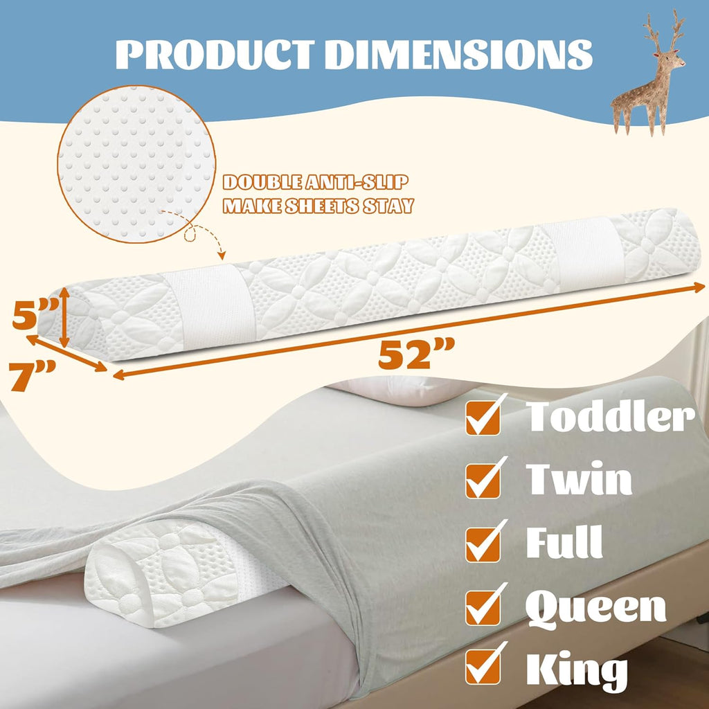 Bed Rail for Toddlers, Bed Guard Rail, Soft Memory Foam Toddler Bed Rail for Twin, Full, Queen, King Beds with