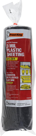P1025/3B Polyethylene Sheeting, 10' x 25' x 3 mil., Black