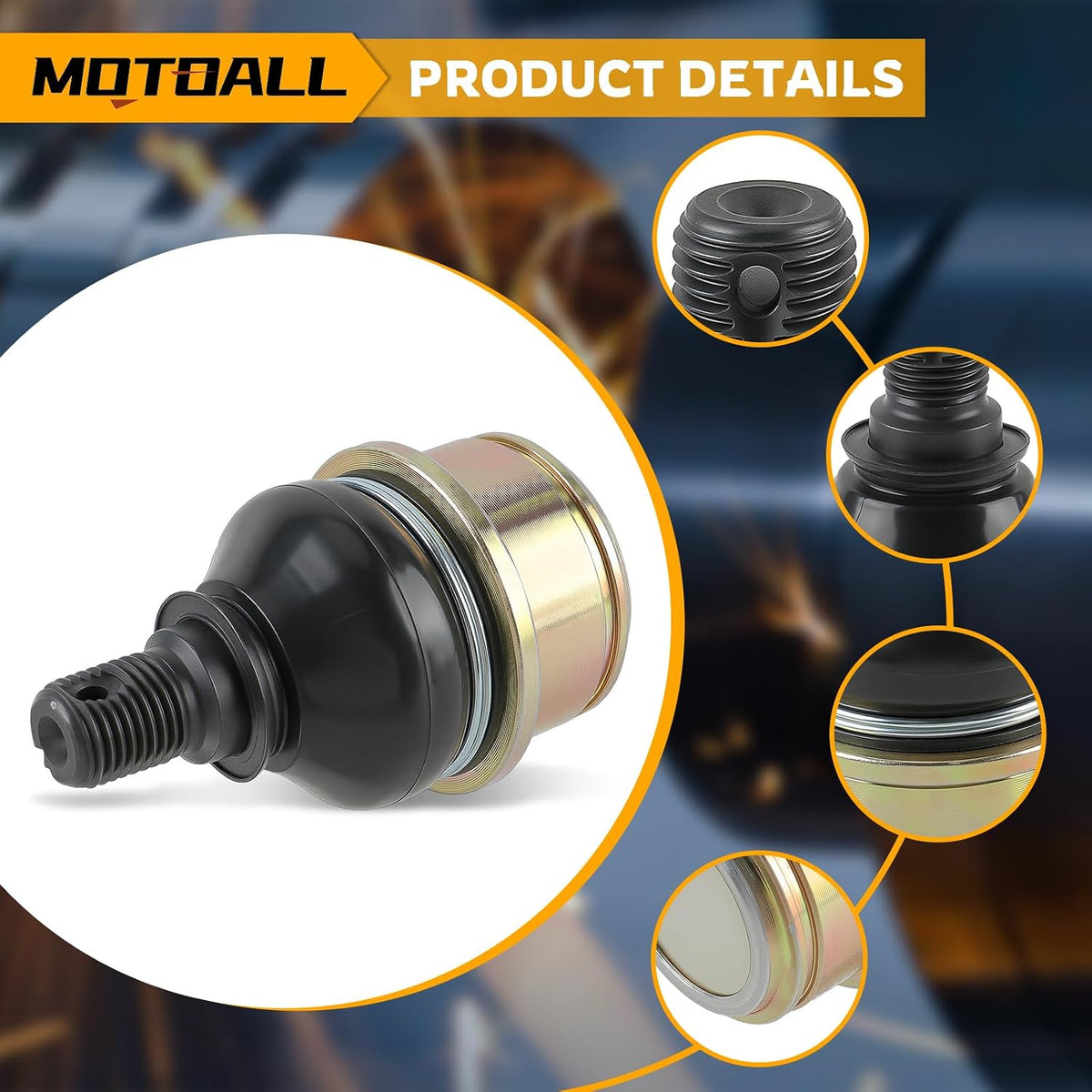 MOTOALL Upper/Lower Ball Joint kit Compatible for Honda TRX 420/450 /