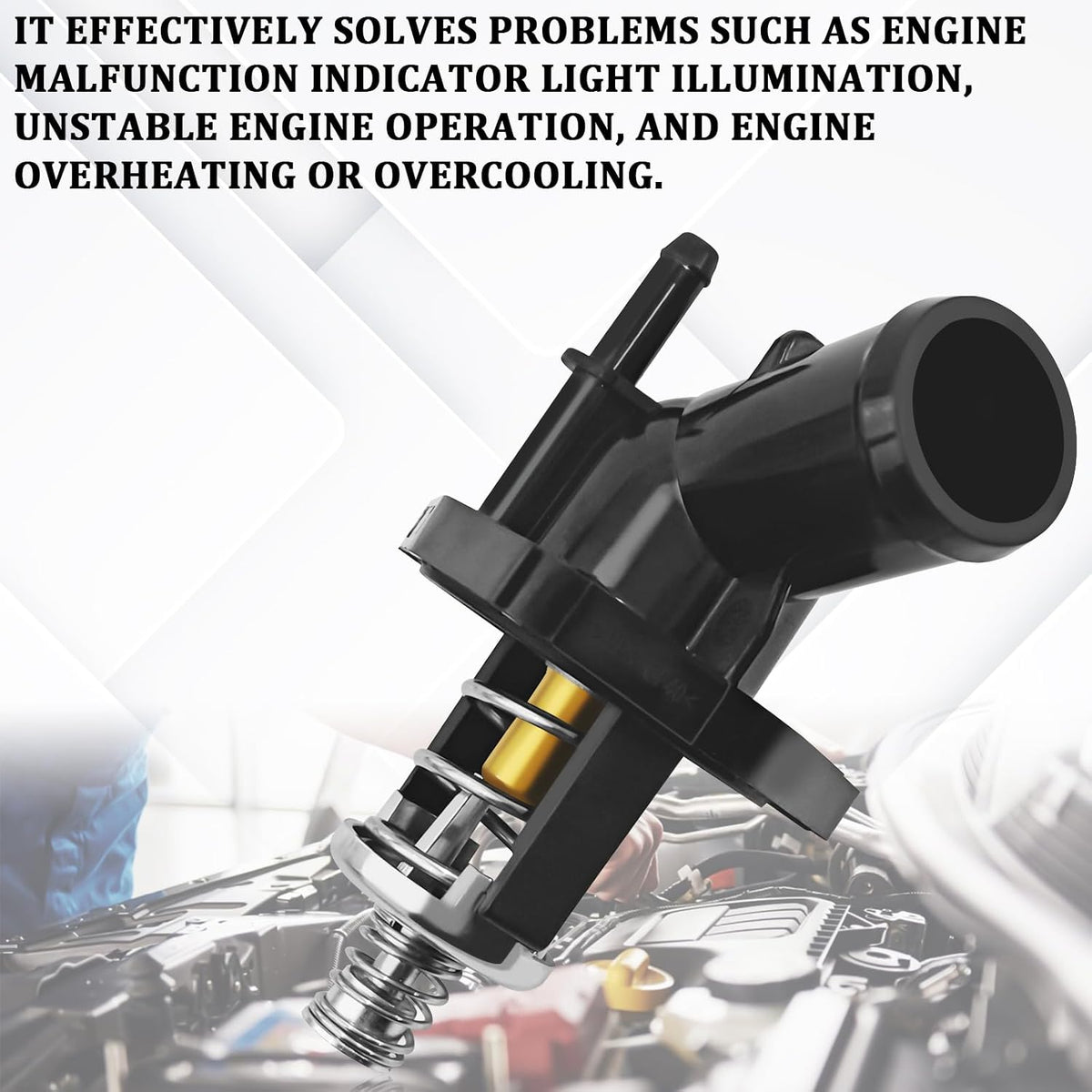 Engine Coolant Thermostat Housing Assembly Replacement 15-11125 12674639 for Chevy Silverado 1500 Suburban Tahoe GMC Sierra Yukon 2014-2020, Thermostat Housing Assembly for Car Accessories