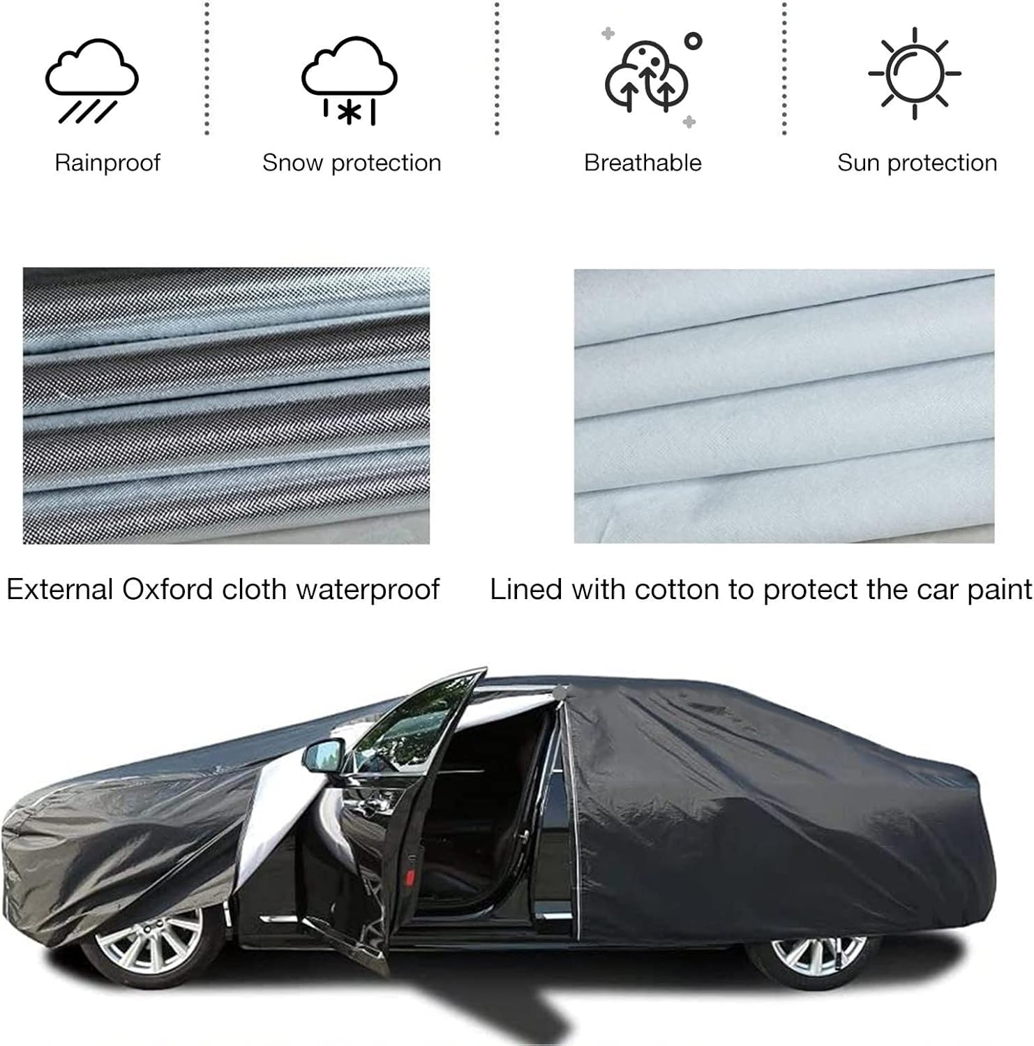 Car Cover Waterproof for Mercedes-Benz E-Class AMG E53 E63S E200 E300, Outdoor Car Covers Waterproof Breathable Large