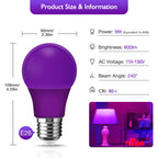 Halloween Orange Purple Light Bulb, A19 LED 9W (60W Equivalent) , E26 Base