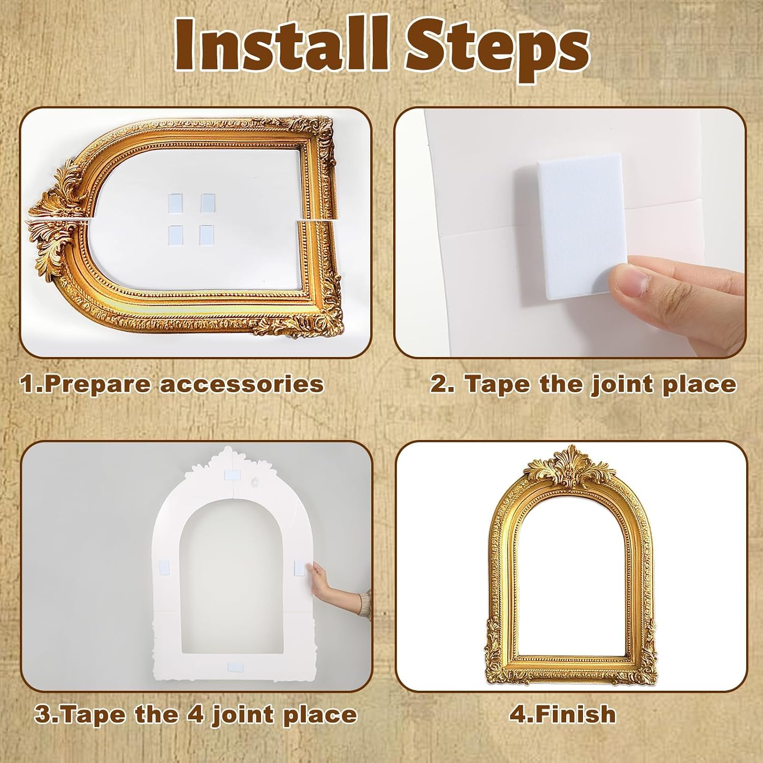 32 x 24 Inch Foam Board Photo Booth Props Wonderland Golden Photography Decor Creative Friends Party Selfie Photo