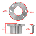 Caltric Deck Spindle Pulley Split Tapered Hub Bushing Compatible with Wright Stand Stander 71460111
