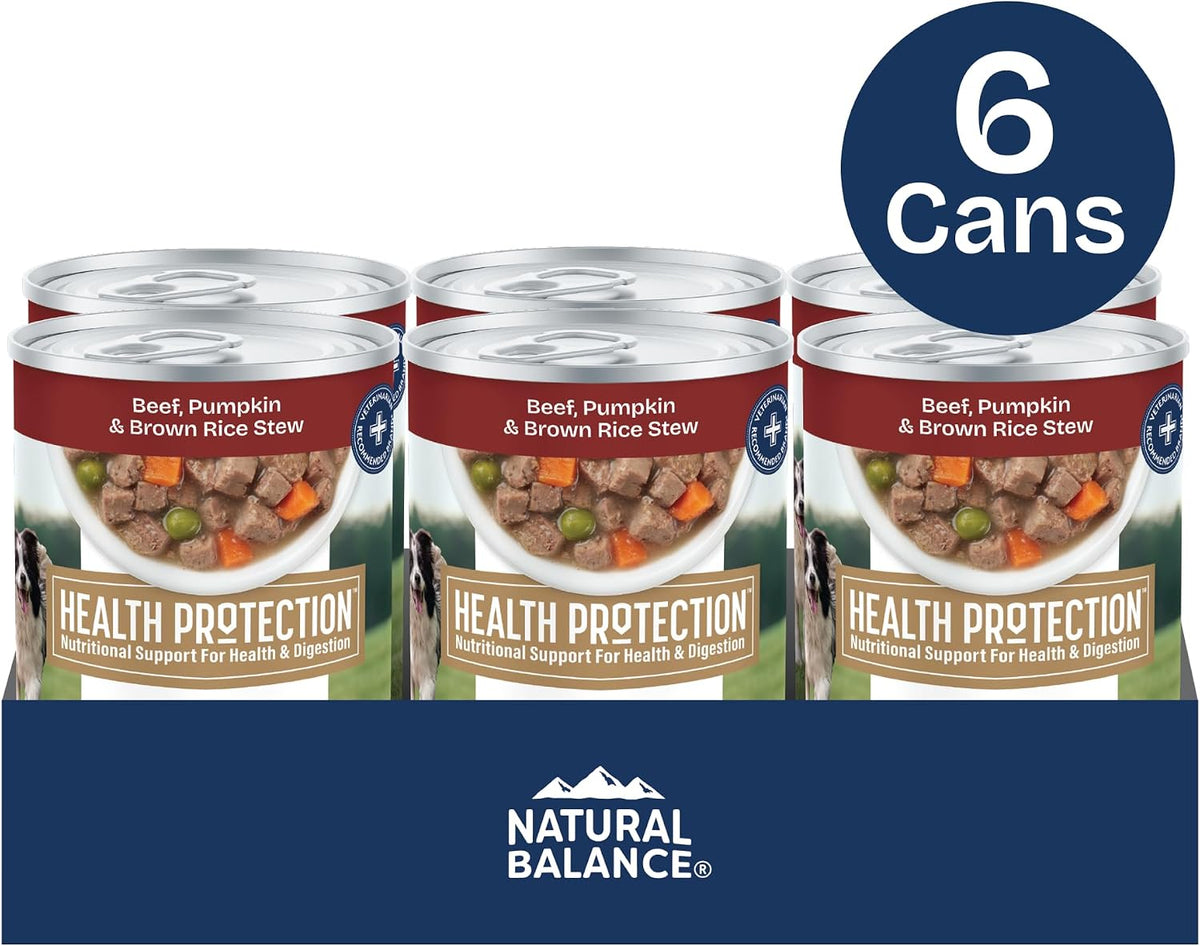 Health Protection Wet Dog Food, Beef Stew, 12.5 oz, 6 Pack