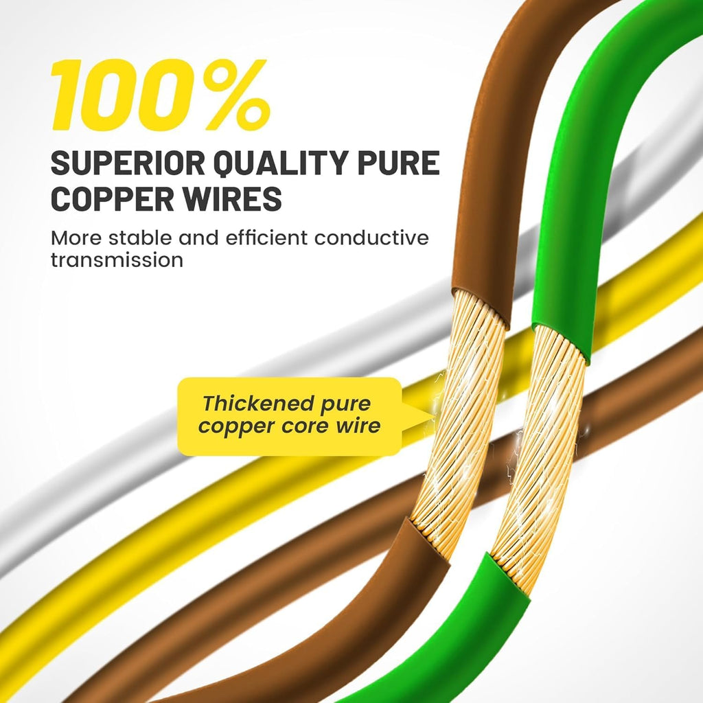 4 Pin 5 Wire Trailer Wiring Harness 22FT for Rewiring Both-Side Taillights, Pure Copper Wishbond Trailer Light Kit 4