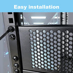 2U Vented Blank Panel-Steel 19" Hinged Perforated Rack Panel