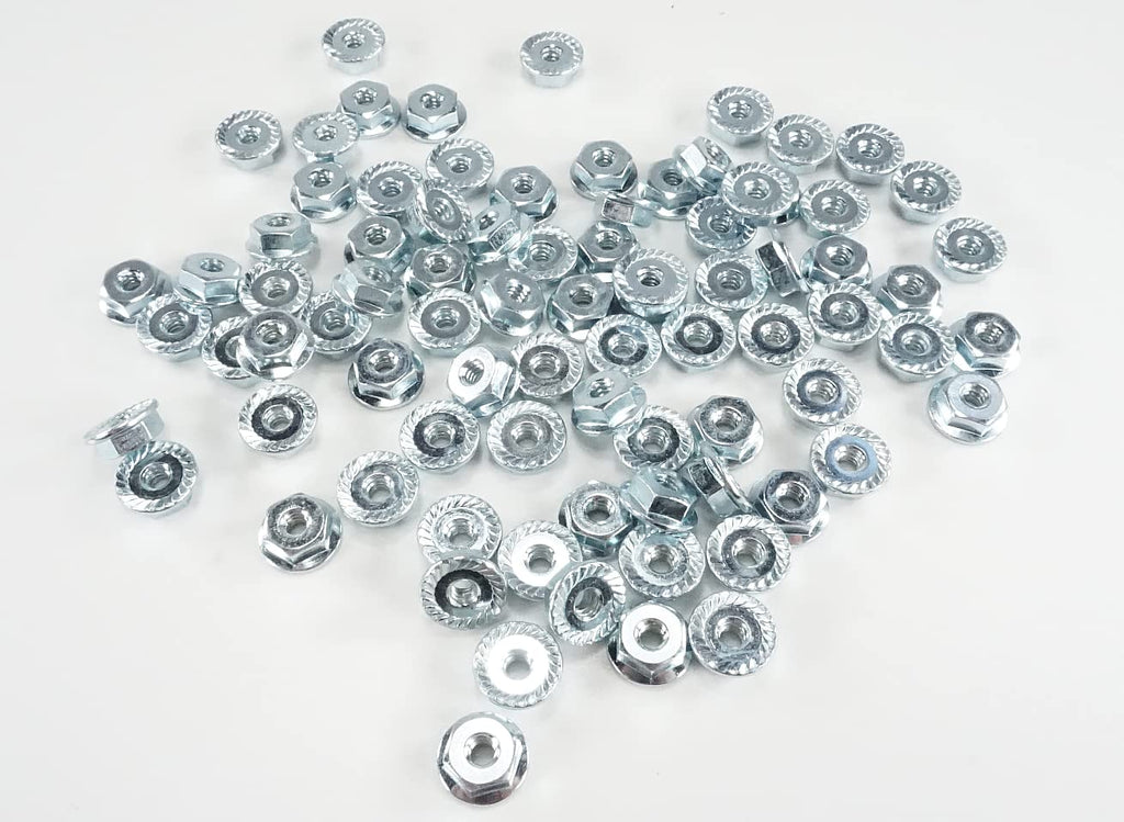 BCP Fasteners 6-32 Zinc-Plated Serrated Flange Hex Lock Nuts, 50 Pack