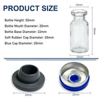 10mL Glass Vials with Cap, 100Pcs Lab Clear Headspace Vials