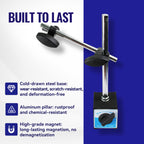 HFS Adjustable Magnetic Base Stand,132lbs/60kg Pull, Clamping Hole 8mm