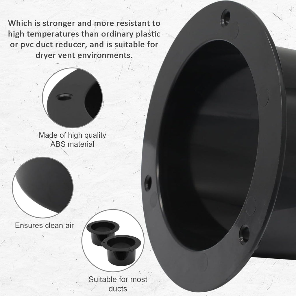 Duct Connector Flange 4 Inch, Plastic Straight Pipe Flanges