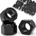ZQZ 5/16-18 Stainless Steel Nylon Lock Nuts,50Pcs Nylock Insert Nut Black304