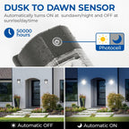 CINOTON 26W LED Wall Pack Light with Dusk to Dawn Sensor 5000k Bronze 4Pack
