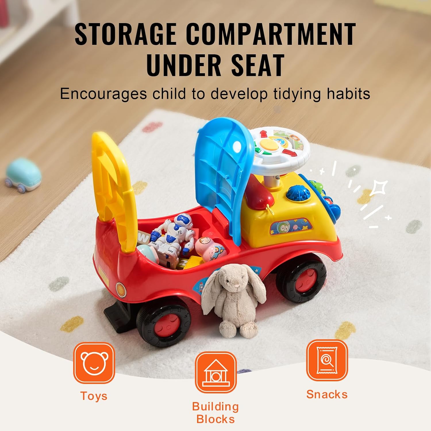 Ride On Push Car for Toddlers, Ages 19+ Months, Ride Racer, Sit to Stand Toddler Ride On Toy, Kids Ride On Car with