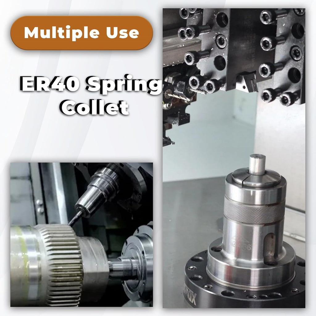 kimllier 12Pcs Carbon Steel ER40 Spring Collet Set 1/8-1-1/8 Inch