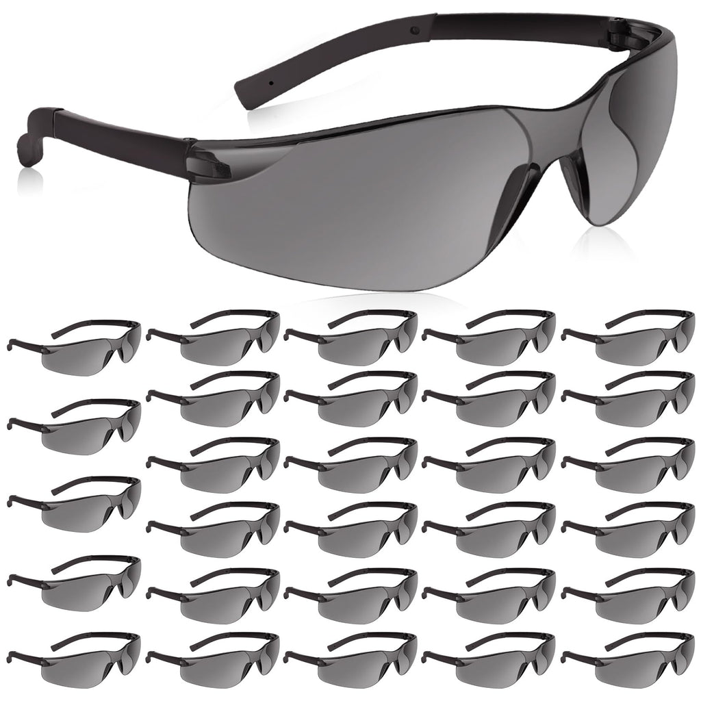 30 Pack Tinted Safety Glasses, Ansi Z87.1 Eye Protection Glasses