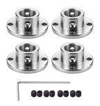 4Pcs 11mm Flange Coupling Connector, Rigid Guide Model Coupler Accessory, Shaft Axis Fittings for DIY RC Model Motors