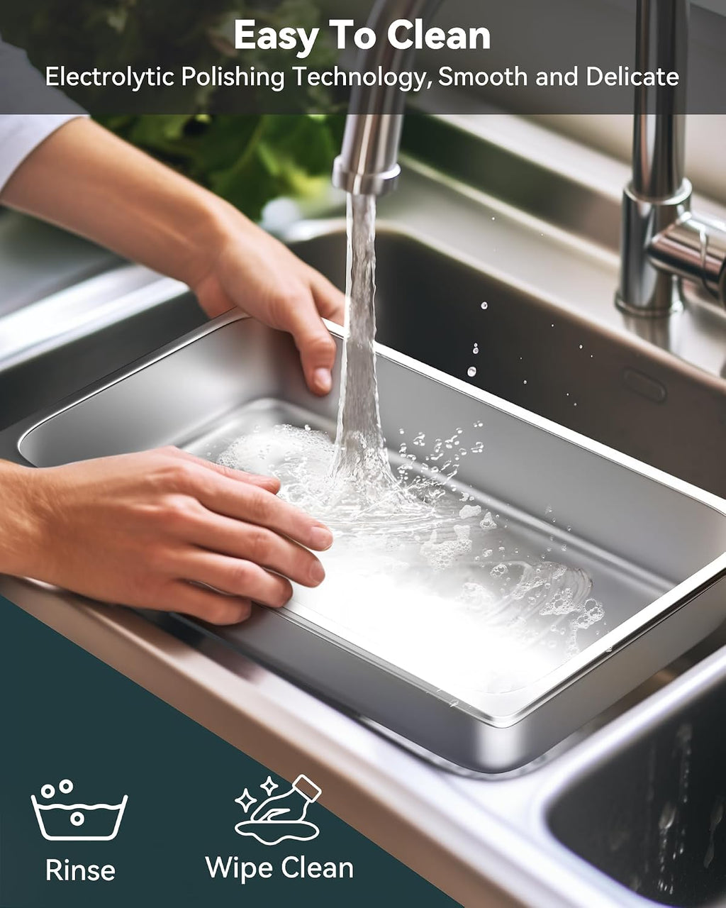 Hotel Pans with Lids, 4 Pack Full Size, 2.5" Deep