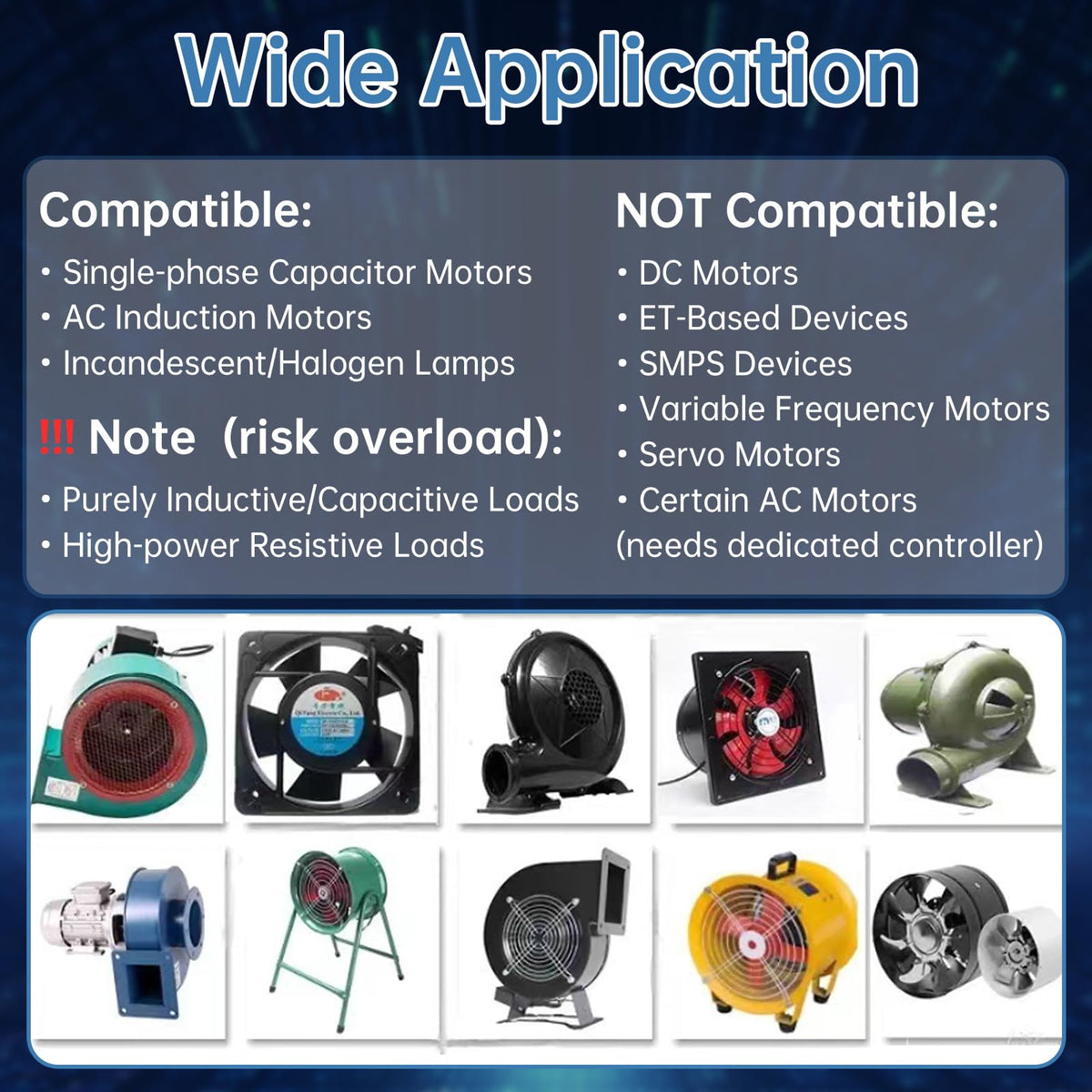 AC Variable Motor Speed Controller 110V 220V 18A 4000W Max