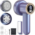 Fabric Shaver, Rechargeable Lint Remover for Clothes Purple | Electric sweater shaver and depiller with 70mm head