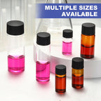 40ml Brown Glass Vials, 10 Pack Sample Vials with Screw Cap Reagent