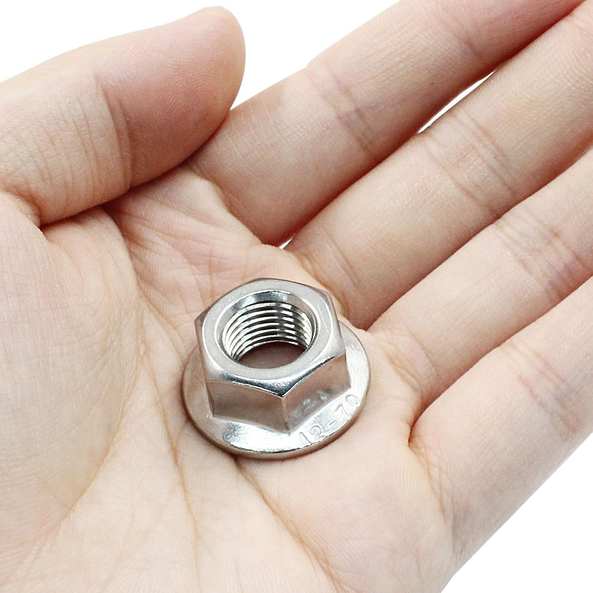 M12/1.25mm Serrated Flange Hex Nuts, 5Pcs