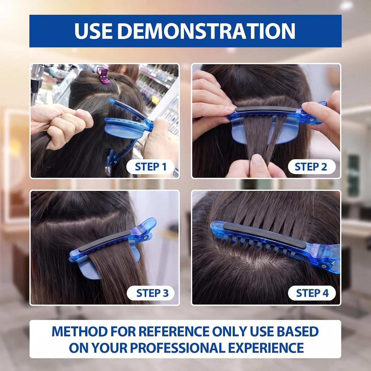 Hair Sectioning Clips, 4 Pcs Separator for Extensions