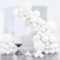 White Balloons 140 pcs Different Sizes of 18 12 10 5 Inch White Balloons Arch Kit Garland for Wedding Baby Shower