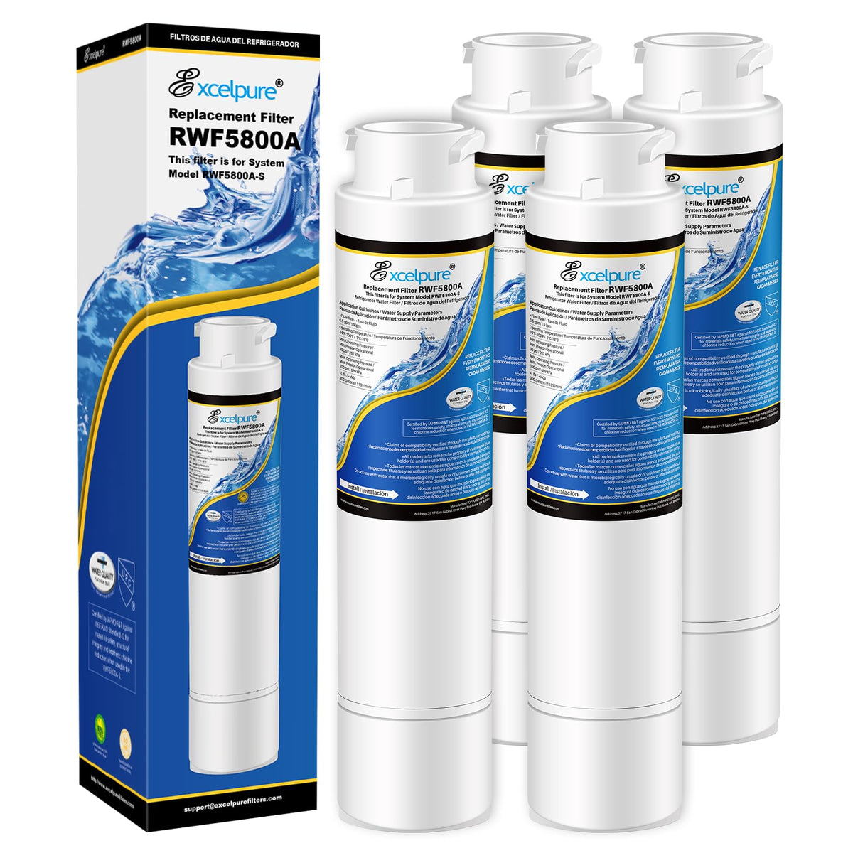 EPTWFU01 Water Filter Replacement, Compatible with Frigidaire EPTWFU01 EWF02 Pure Source Ultra II, PureSource Ultra