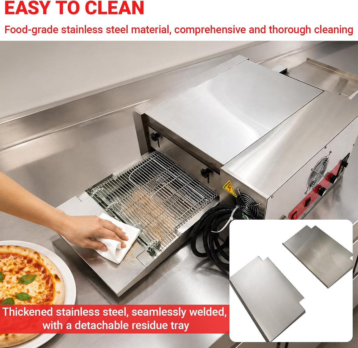 6KW Countertop Conveyor Pizza Oven 12 Inch 220V