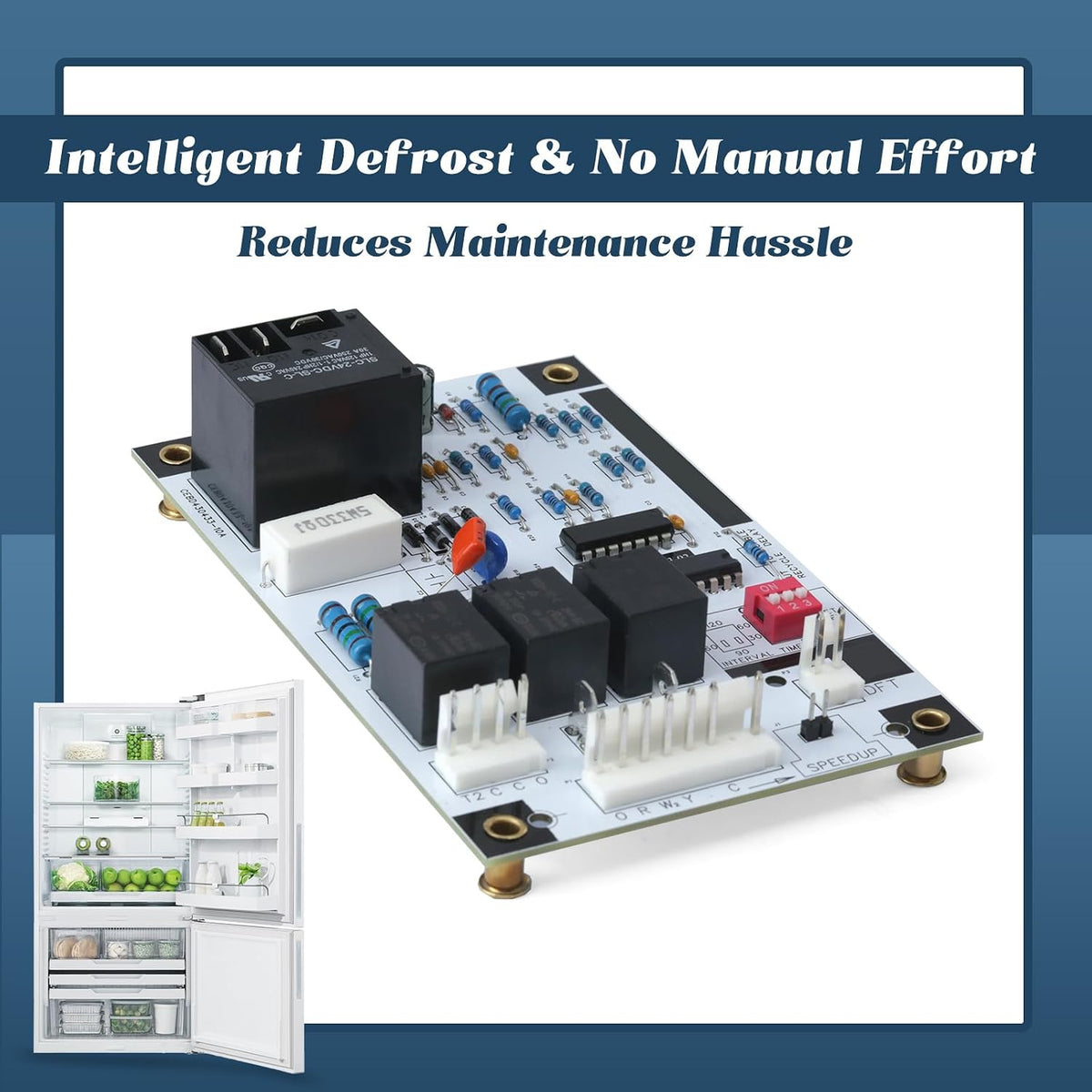 CEBD430433-10A Defrost Control Board Replacement for Carrier for Bryant for Payne Refrigerators Freezers, Replace HK32EA003 HK32EA008 CES0130076-00 1185790 CEPL130433-01 Control Board