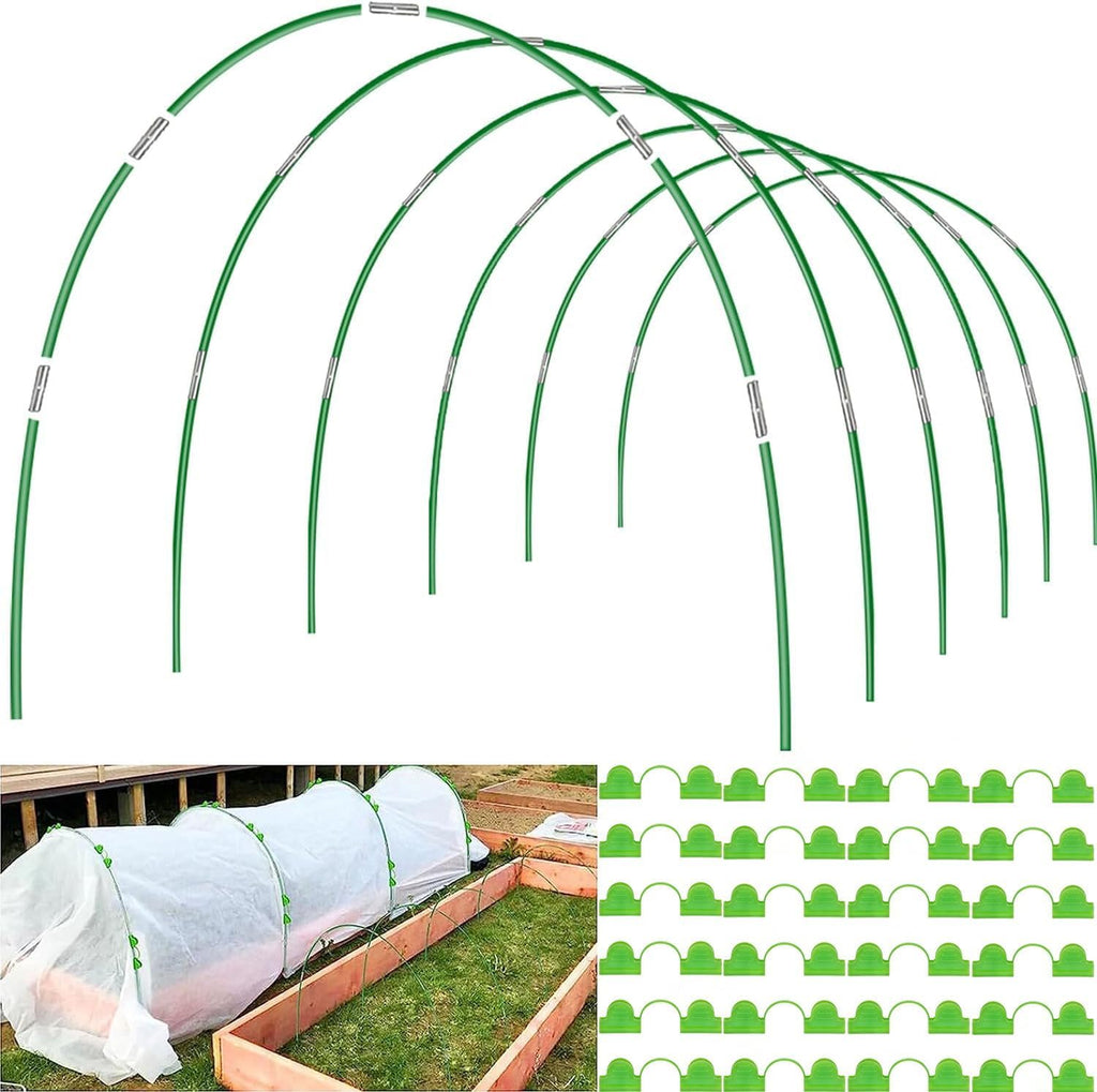Garden Hoops for Raised Beds Row Cover, 36pcs 8ft Greenhouse Garden Grow Tunnel Netting Hoops, Greenhouse Support