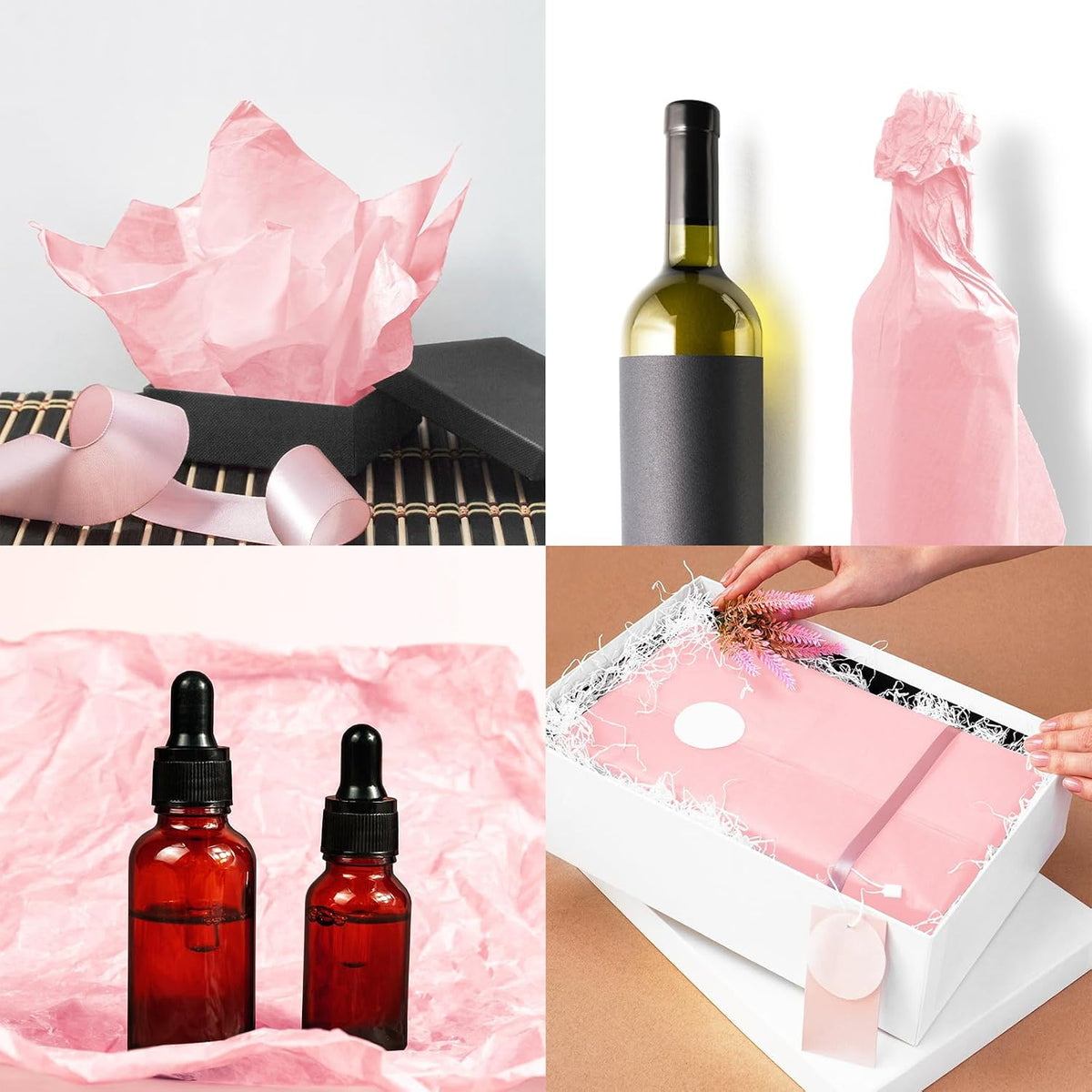 120 Sheets 14 x 20 Inch Light Pink Tissue Paper for Gift Bag