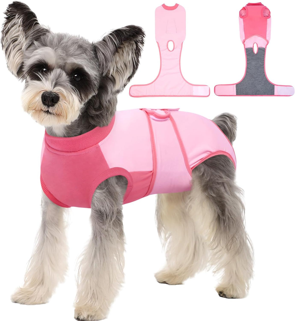 Dog Recovery Suit, Female Male Spay Neuter Surgery Suit, Pink, XS