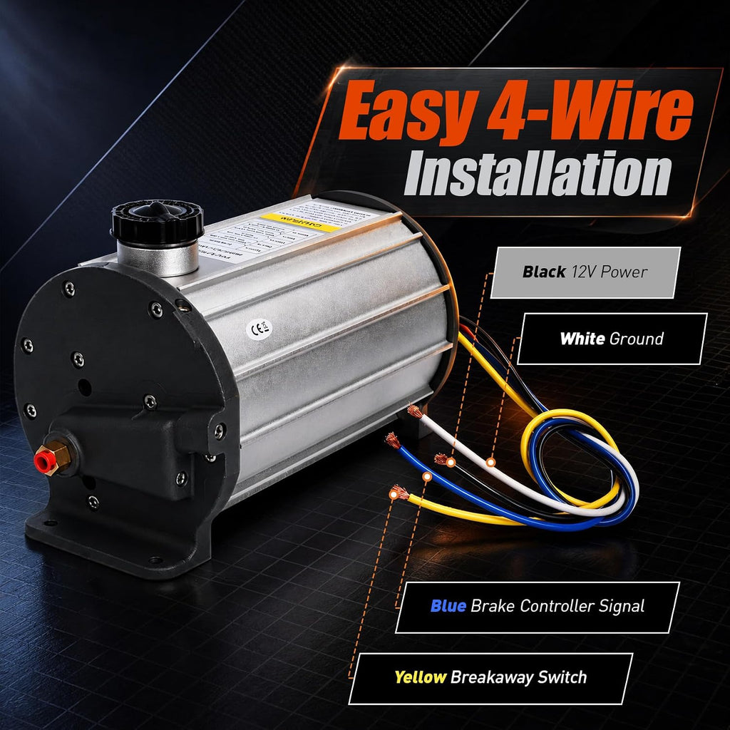 1600PSI 12V Electric Over Hydraulic Trailer Brake Actuator Compatible with K71-651-00, EOH Disc Brake Pump for 1-3