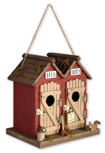 Welcome to The Woods Decorative Birdhouse, His & Hers
