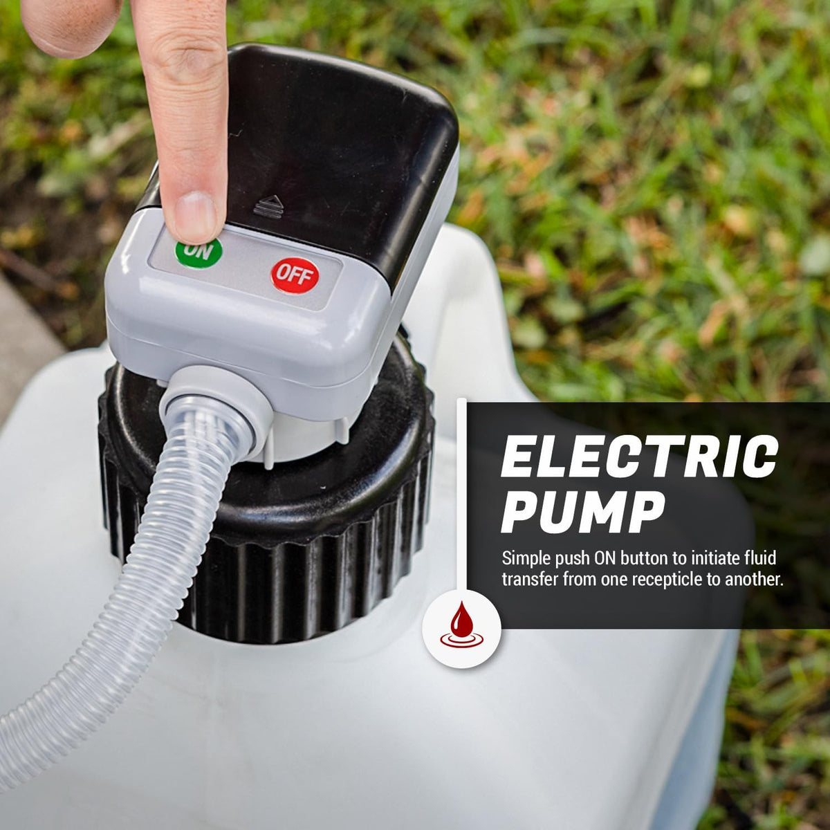 TERA PUMP Battery Powered Chemical Resistant Fuel Transfer Pump