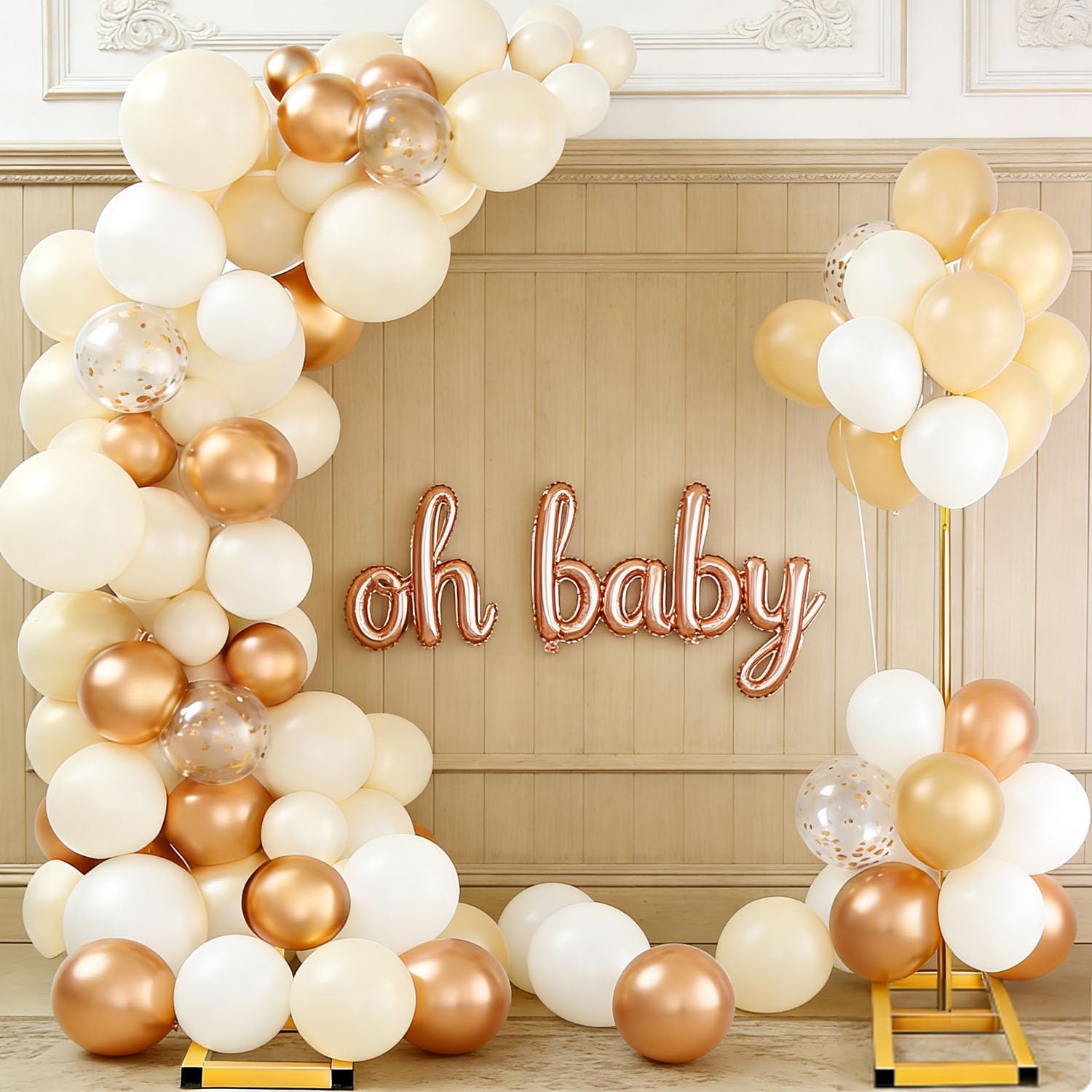 Square Balloon Arch Stand 6.6FT Metal Party Backdrop Stand 2-in-1 Dual-use
