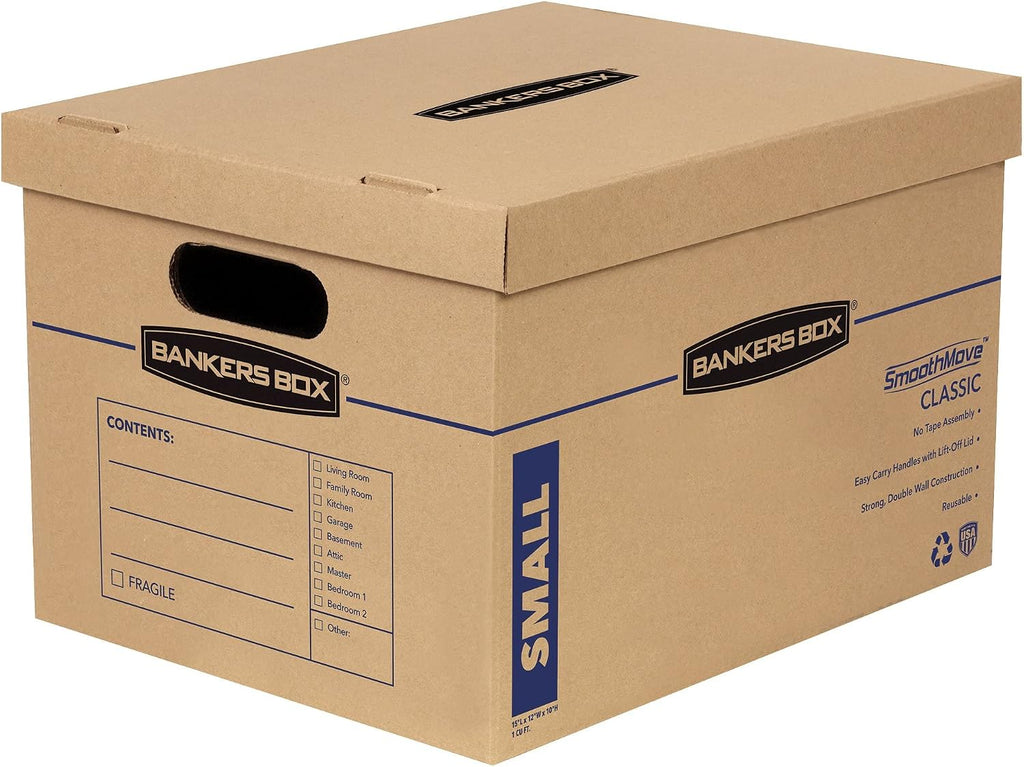 10-Pack Medium Classic Moving Boxes with Reinforced Handles