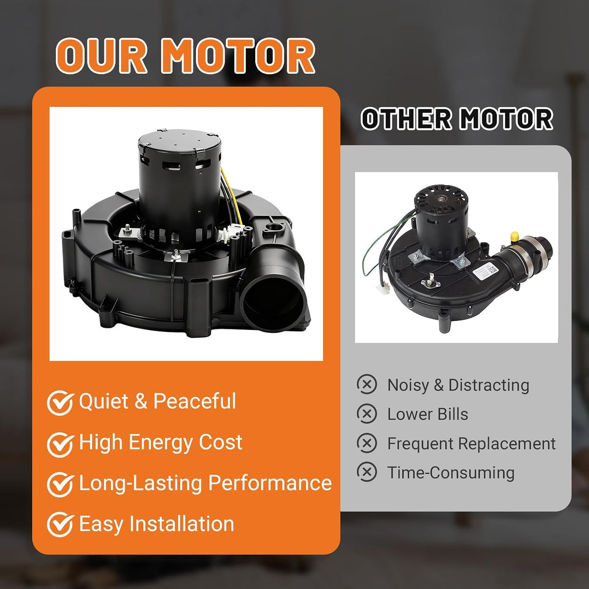 A249 Blower Motor for Lennox Draft Inducer 702112686 702113118 702113212 103618-03 103618-01 Replacement for Fasco A249 Motor 115V 3200 RPM, HVAC Furnace, 2 Year Worry-Free