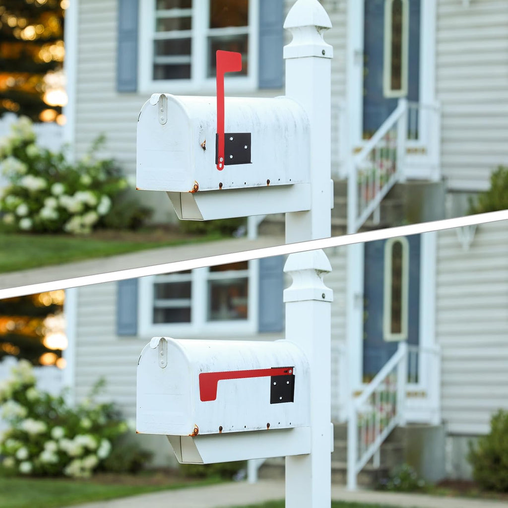 Mailbox Flag Replacement Kit, Galvanized Steel Mailbox Replacement Flag Kit, Tool Free Installation, Professional