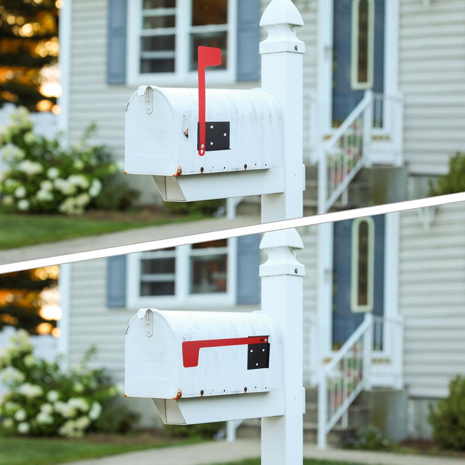 Mailbox Flag Replacement Kit, Galvanized Steel Mailbox Replacement Flag Kit, Tool Free Installation, Professional