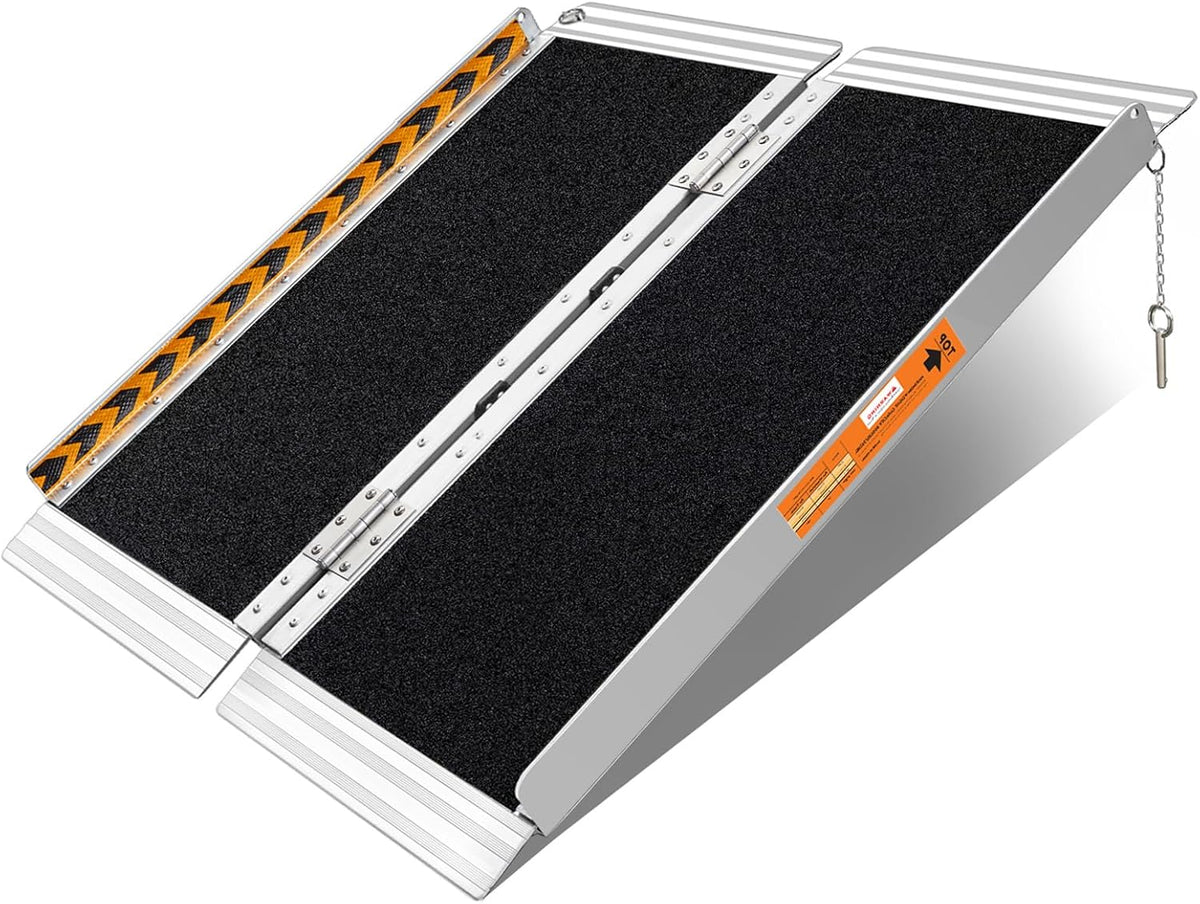 FACHNUO 3FT Portable Wheelchair Ramp for Home Steps, Non-Skid Aluminum Ramp
