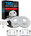 Performance Front Brake Calipers Ceramic Pads Drilled Rotors Compatible with Sierra Silverado Tahoe