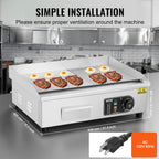 Commercial Electric Griddle, Countertop 22" Half Flat Top Griddle
